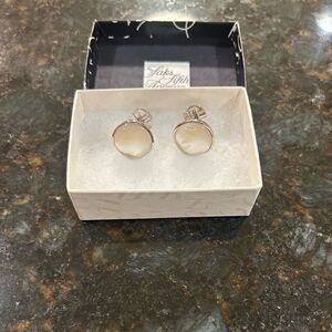 Men’s Ox and bull stainless steel mother of pearl cufflinks